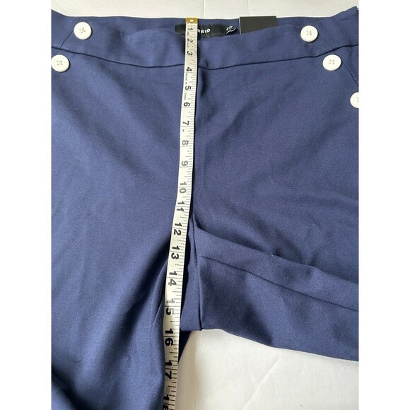 NWT - Torrid Women’s Size 16 Retro Navy Blue Sailor Ponte Crop Pants - Picture 7 of 8